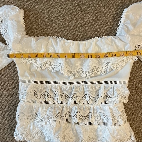 Alpha & Omega Off-Shoulder Ruffle Bodysuit NWT - Picture 6 of 9